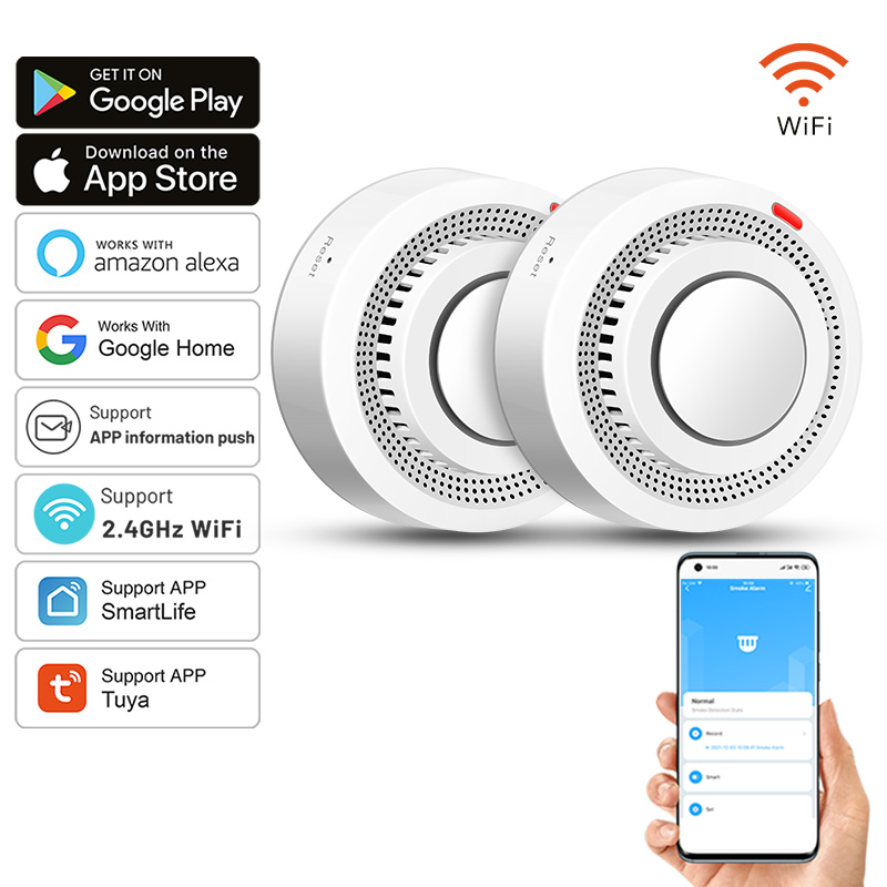 Smoke Detector Interconnected - Paquete de 2 Detectores de Humo