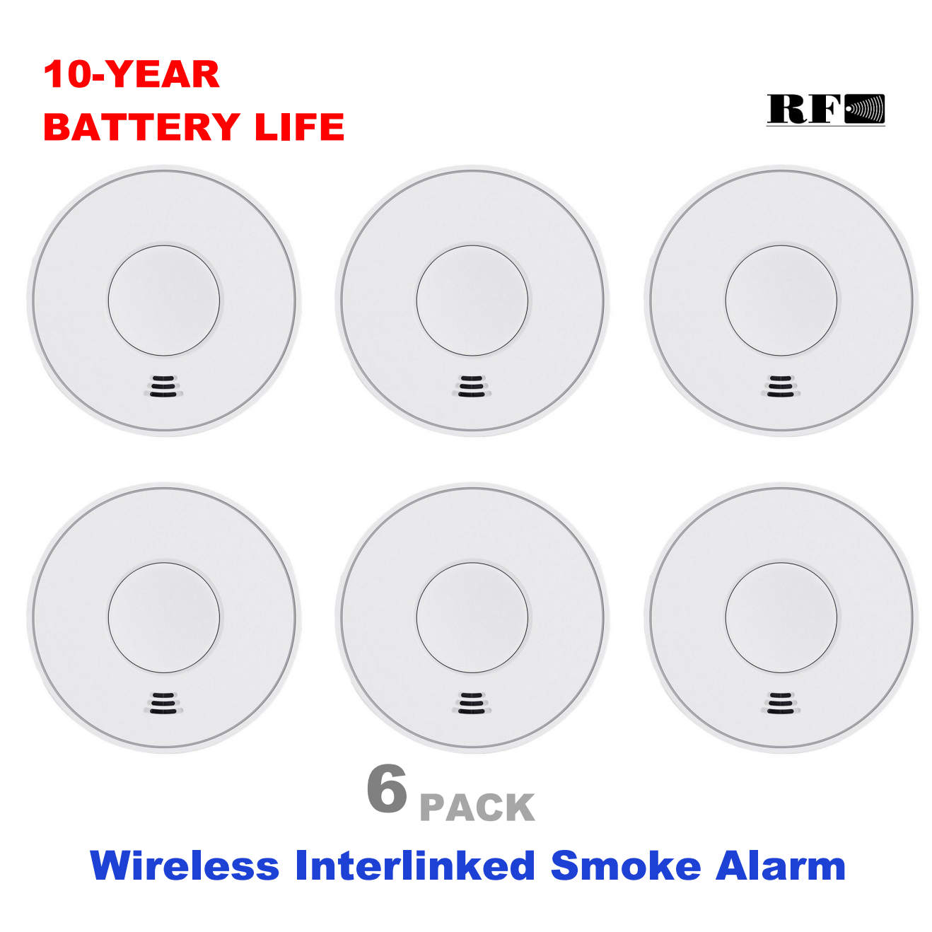 Smoke Detector Interconnected - Alarma de humo interconecida inalámbrica con