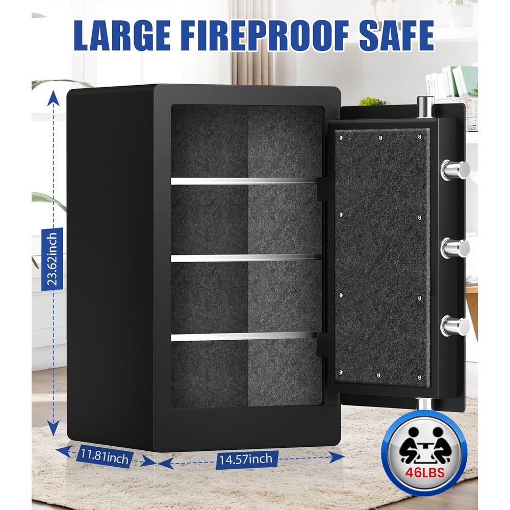 Caja Fuerte Biométrica Grande  - Fire Safe Document reseña y precio