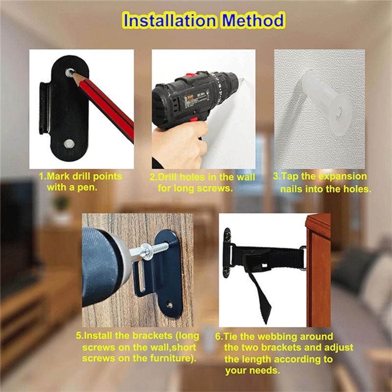 Anclajes Antivuelco para Muebl - Earthquake Anchor Strap reseña y precio