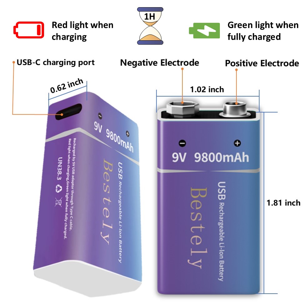 Batería Recargable de 9V, 9800 - Smoke Detector Interconnected reseña y precio
