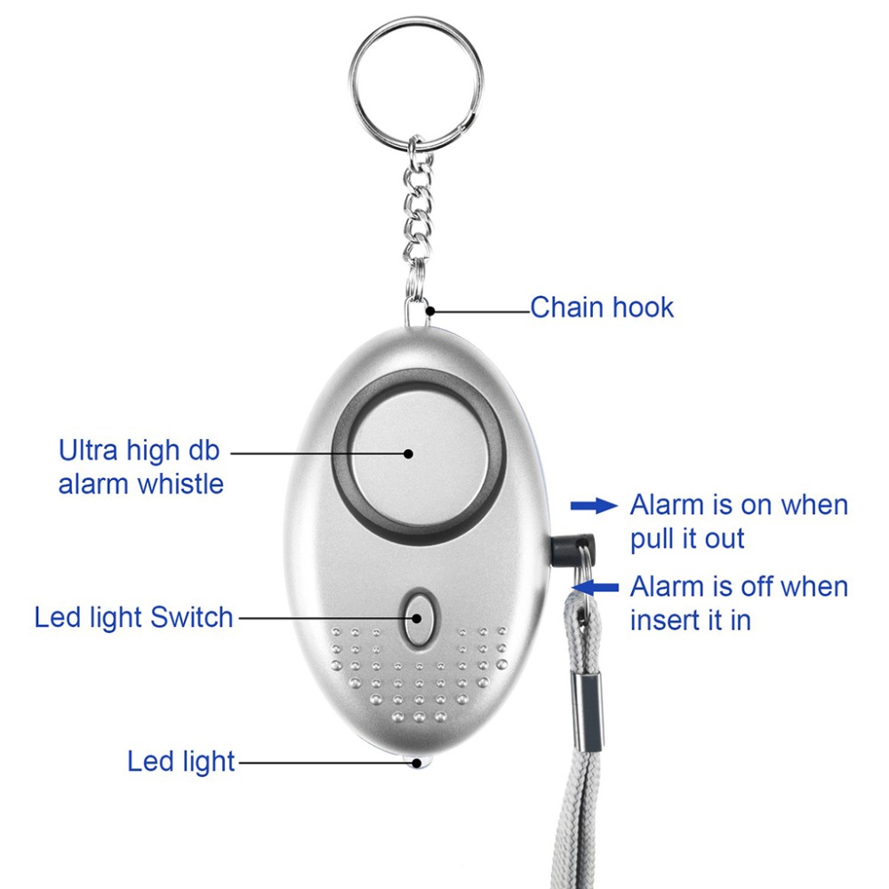 Alarma de autodefensa de 130dB - Personal Alarm Keychain reseña y precio