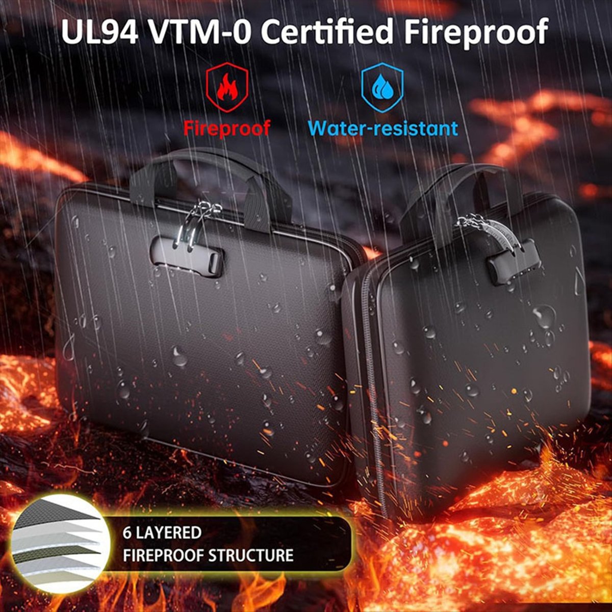 Caja organizadora de documento - Fire Safe Document reseña y precio